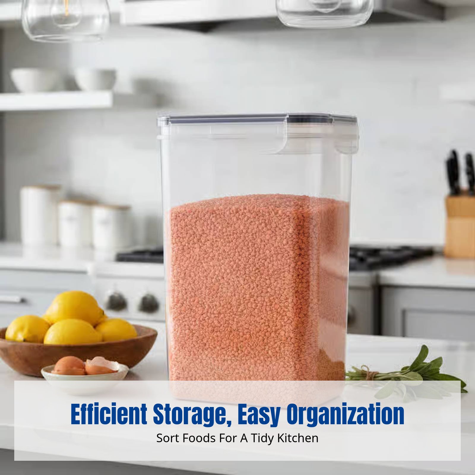 Food Storage Refrigerator - 気密食品保存容器セット、大容量、透明、積み重ね可能、冷蔵庫用、キッチン整理用