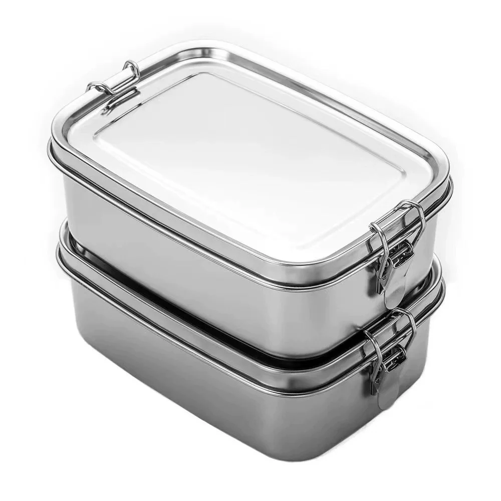 Food Storage Oven Safe - 子供と大人のためのステンレススチール製ランチボックス、ポータブル漏れ防止弁当箱、旅行用食品食事準備容器、食器洗い機対応