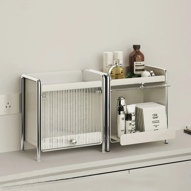 Food Storage In Cabinets - デスクトップオーガナイザー収納キャビネット化粧品収納ボックス防塵マグティーセットコーヒードロワー収納ラックカウンタートップオーガナイザー