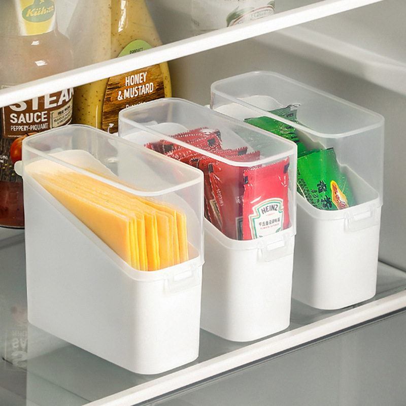 Food Storage Large Plastic Containers - チーズキーパーケース気密食品保存容器蓋付き大容量スライスチーズホルダー冷蔵庫臭気透明オーガナイザー