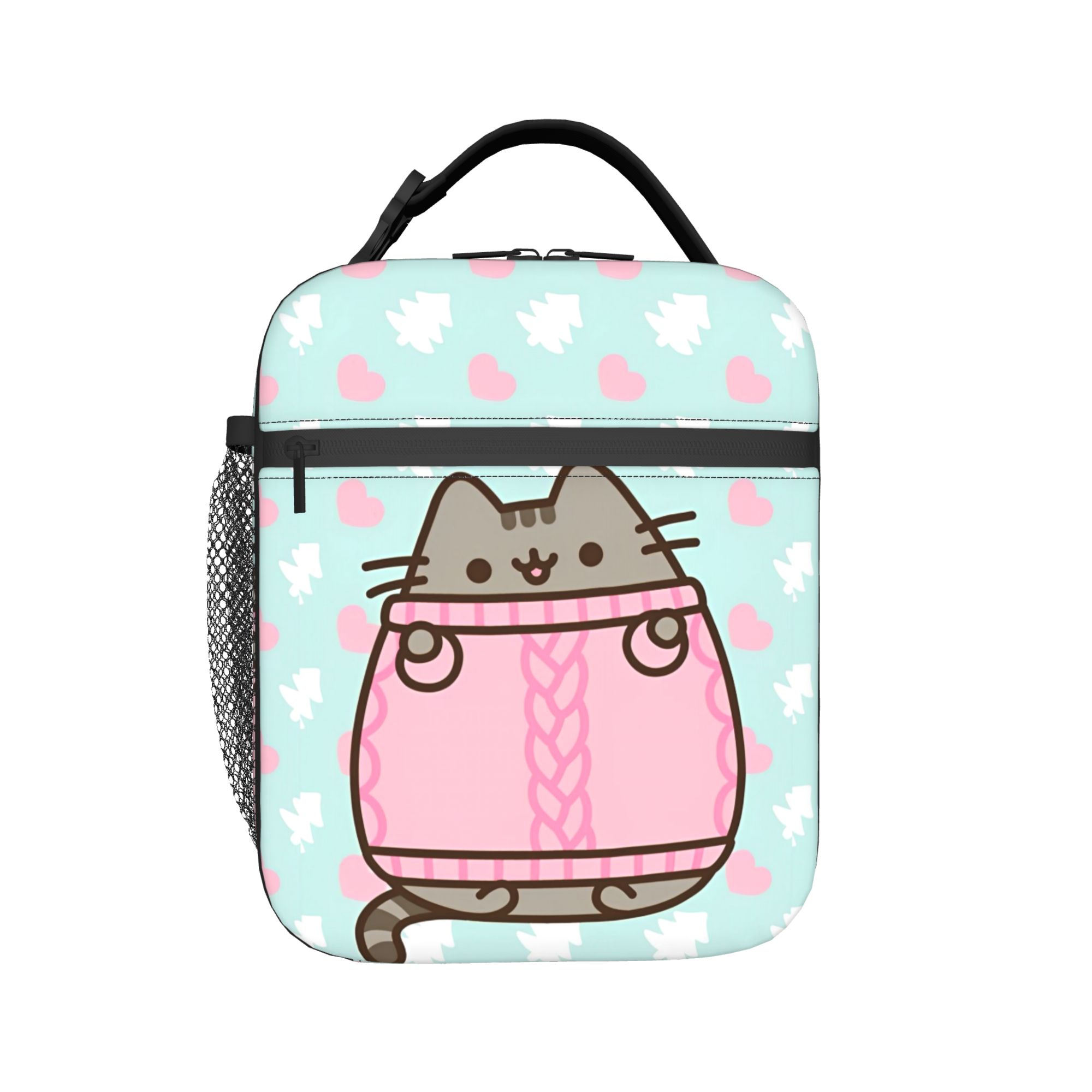 Food Storage Hot - かわいい猫断熱ランチバッグポータブル P-Pusheencats 食事容器クーラーバッグランチボックストート大学ピクニック食品保存袋