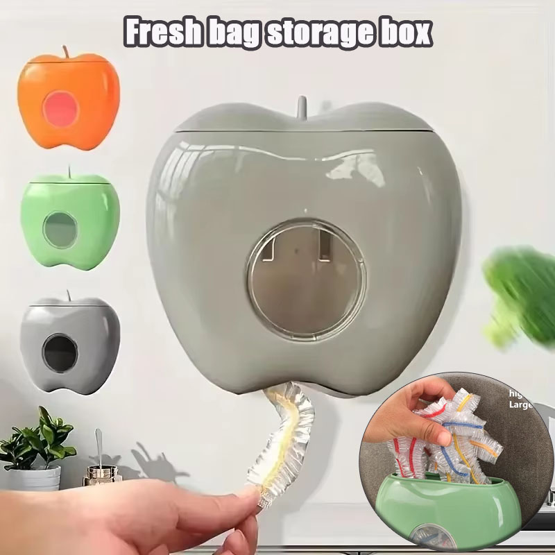 Food Storage In Cabinets - 1PC ディスペンサー収納ボックス 食品保存袋用 防塵プルアウト引き出し クリアシースルー キャビネット冷蔵庫用