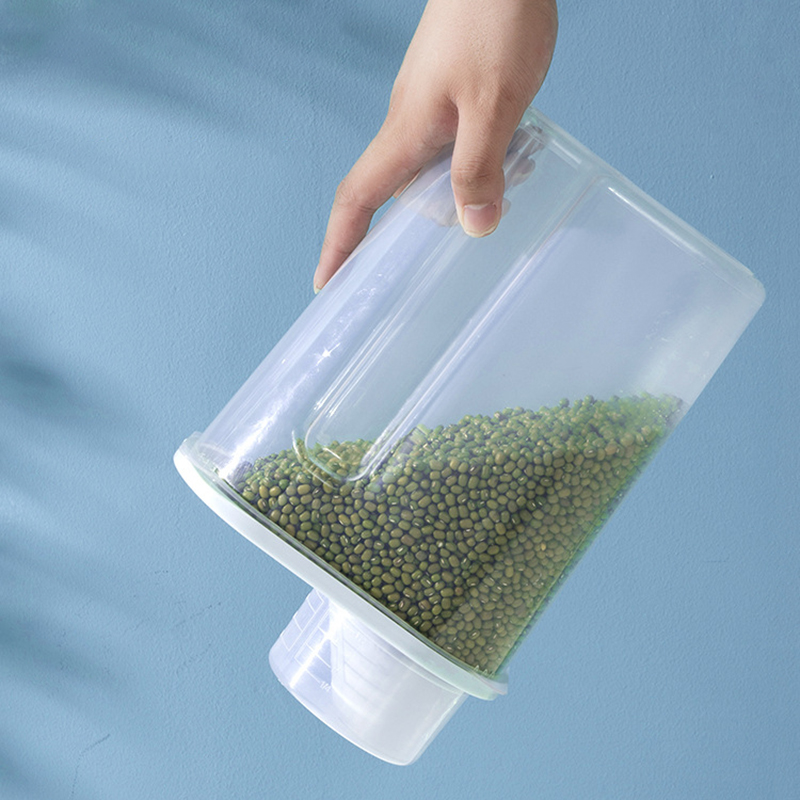 Food Storage Large Plastic Containers - 大型キッチン穀物貯蔵タンク食品乾物収納ボックスプラスチック密封された防水穀物クリア粗粒シリアル容器