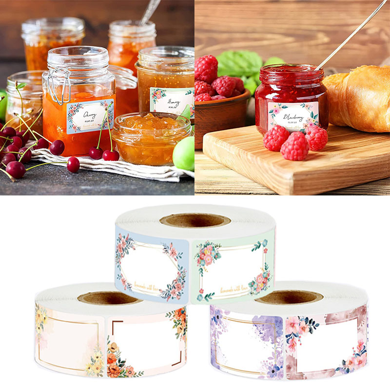 Food Storage Name - 50/100/250 個ひまわり包装ステッカーロール花名ラベル日付ステッカー冷蔵庫冷凍庫食品保存小