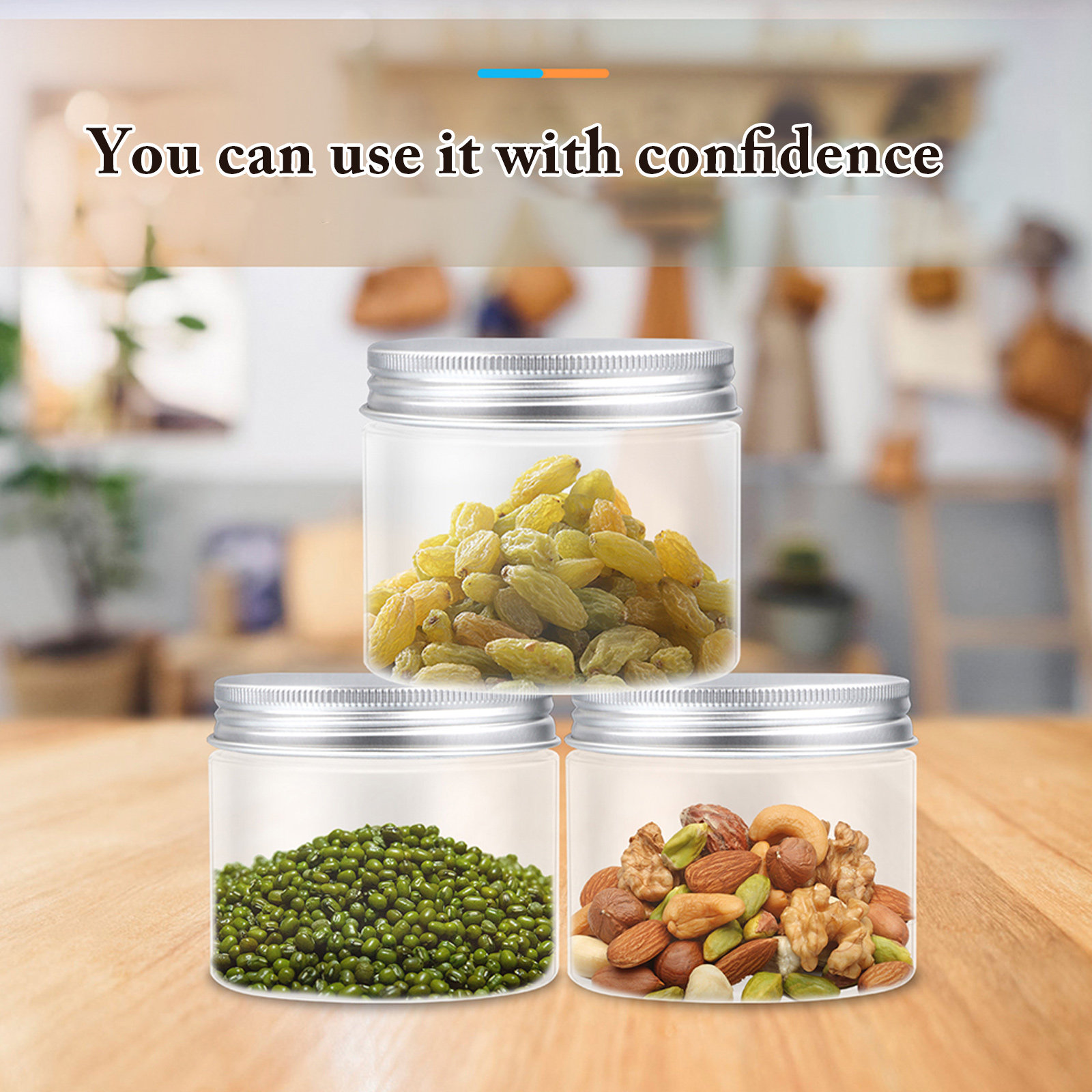 Food Storage With Lids - 12個入り食品保存瓶セット 再利用可能な密閉メイソンジャー ジャム、蜂蜜、シロップ、フルーツゼリー用 小型蓋付き瓶 家庭用保存容器