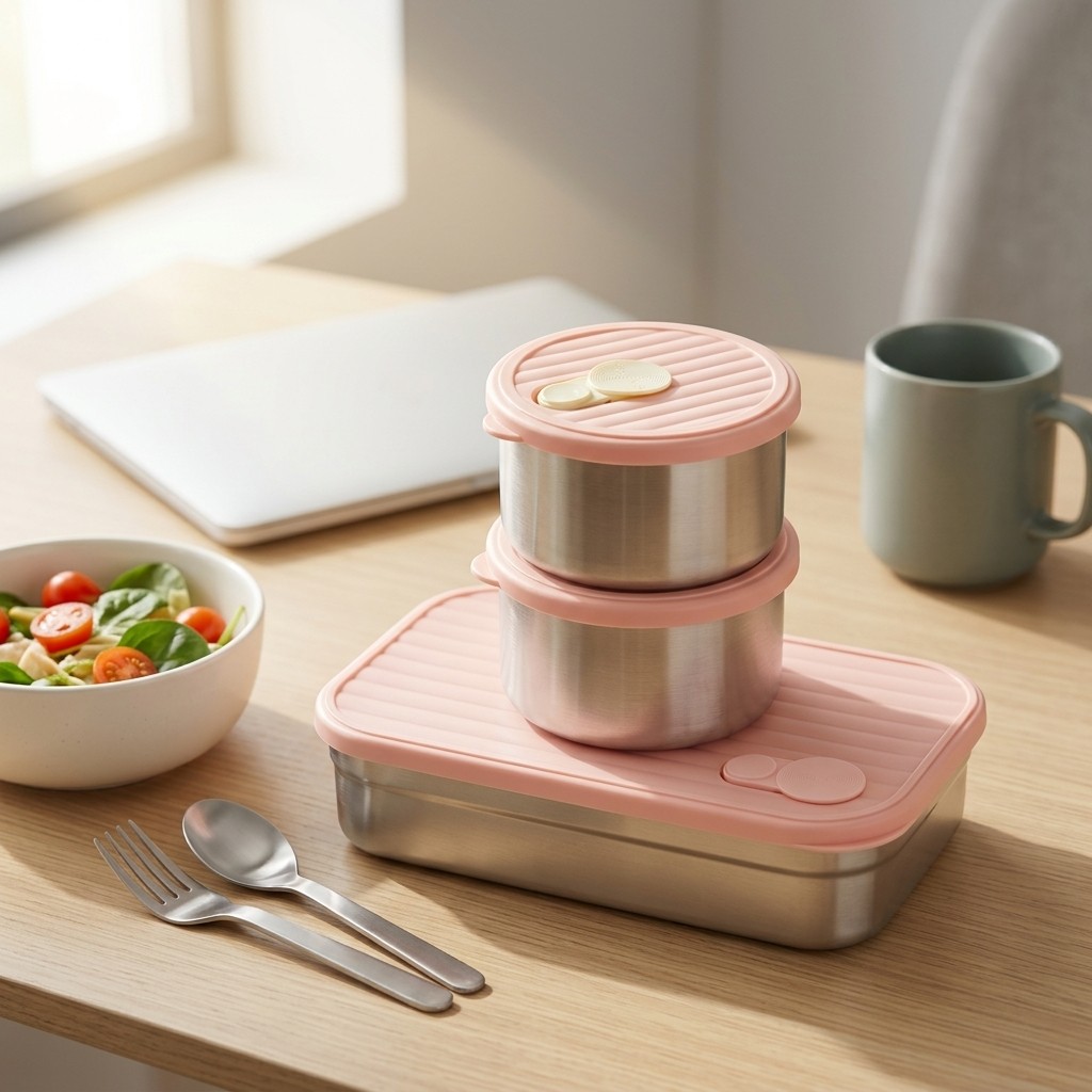 Food Storage 30 Years - 弁当箱セット 電子レンジ対応 304ステンレス製 食品保存容器 子供と大人のための食事準備 キッチンアクセサリー