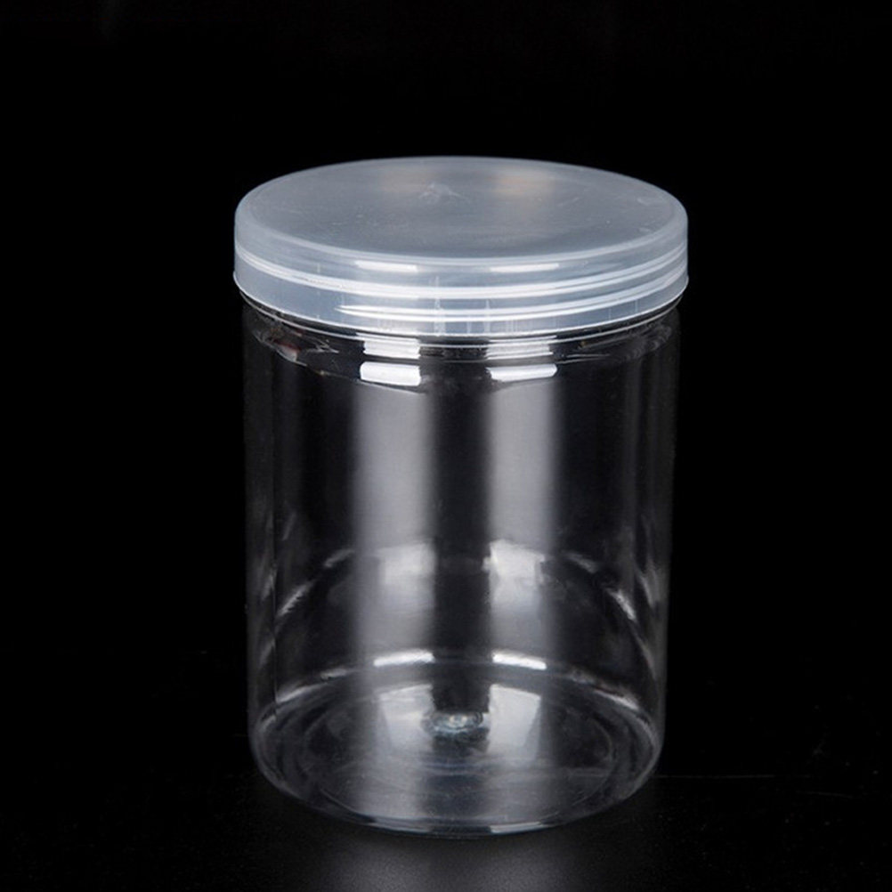 Food Storage With Lids - 10個入り透明高級プラスチック食品保存容器、気密蓋付き700ml広口、お茶、米、豆、ナッツ、キャンディ、塩用