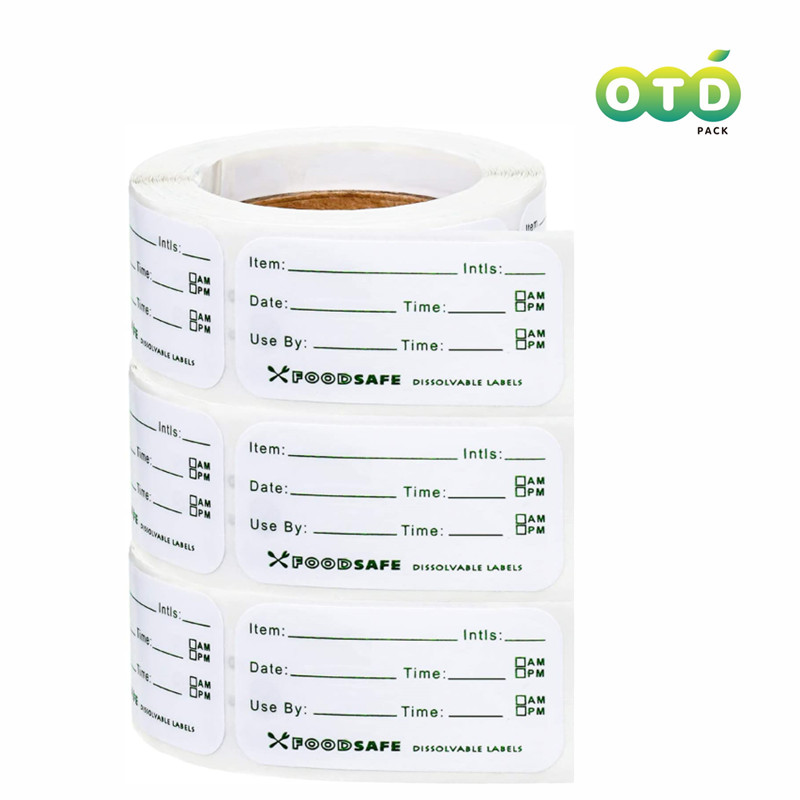 Food Storage For Restaurant - 300/個食品保存ラベル粘着リムーバブル食品ラベル食品保存冷凍庫ステッカー家庭用レストラン食品日付