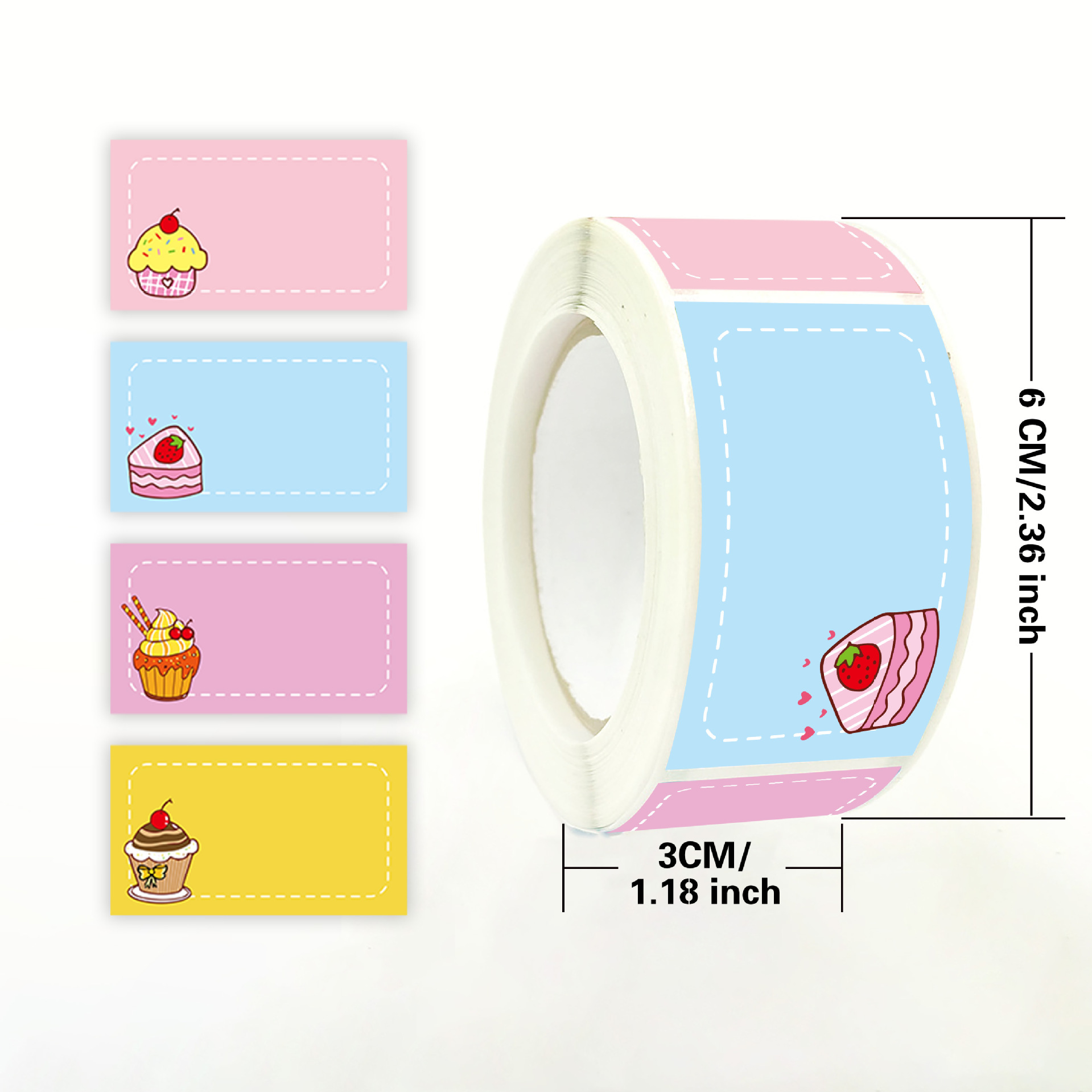 Food Storage Name - 子供のための漫画の名前のステッカー,学校のステッカー,キッチンのステッカー,冷蔵庫,食品保存ラベル,手書きの文房具,ロールあたり250個