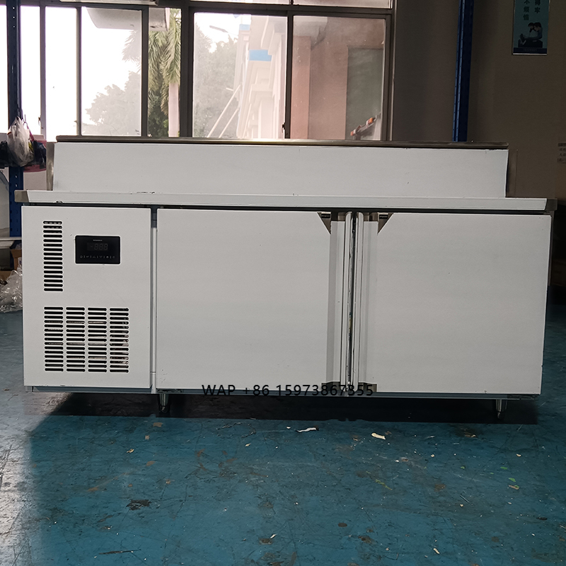 Food Storage Refrigerator - 0～10℃低温業務用2ドアピザ準備台冷蔵庫自動霜取り冷蔵食品保存庫