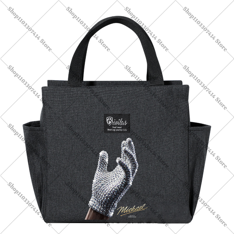 Food Storage Bag - 大人のファッションプリント食品断熱バッグキングオブポップ MJ アクセサリーマイケル・ジャクソンランチトートカジュアルハンドバッグ収納ポーチギフト
