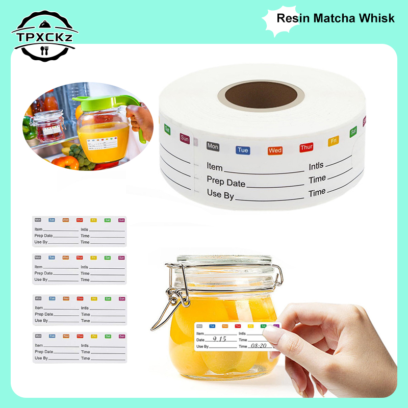 Food Storage Expiration Dates - キッチン日付食品ステッカーラベル文具ステッカー 300 ピース/ロールスナックキャンディー保管有効期限ラベル自己粘着ステッカー