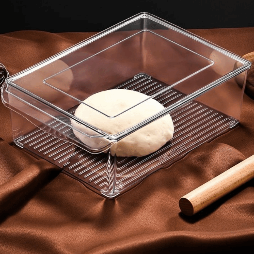 Food Storage For Restaurant - 透明な生地発酵ボックス、防塵蓋付き、長方形の食品保存容器、可視化された大容量食品保存ボックス、レストラン向け
