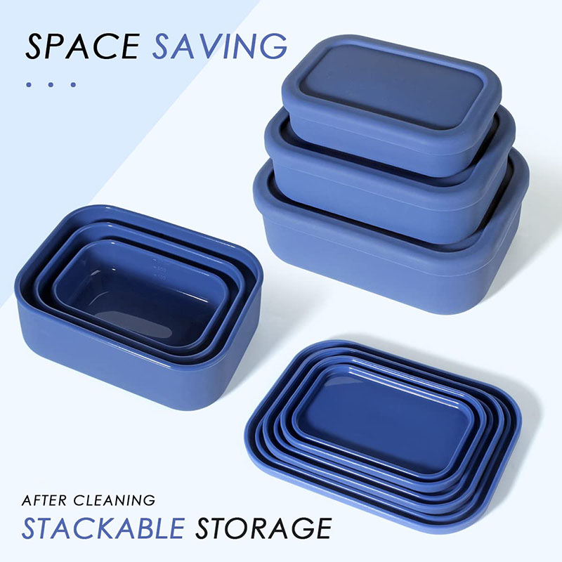 Food Storage 30 Years - 漏れ防止弁当箱 再利用可能 BPAフリー 食事準備容器 食品食事保管用シリコン弁当箱 子供