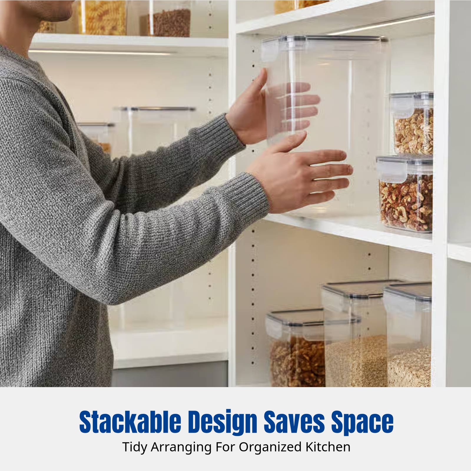気密食品保存容器セット、大容量、透明、積み重ね可能、冷蔵庫用 - Food Storage Refrigerator のレビューと価格