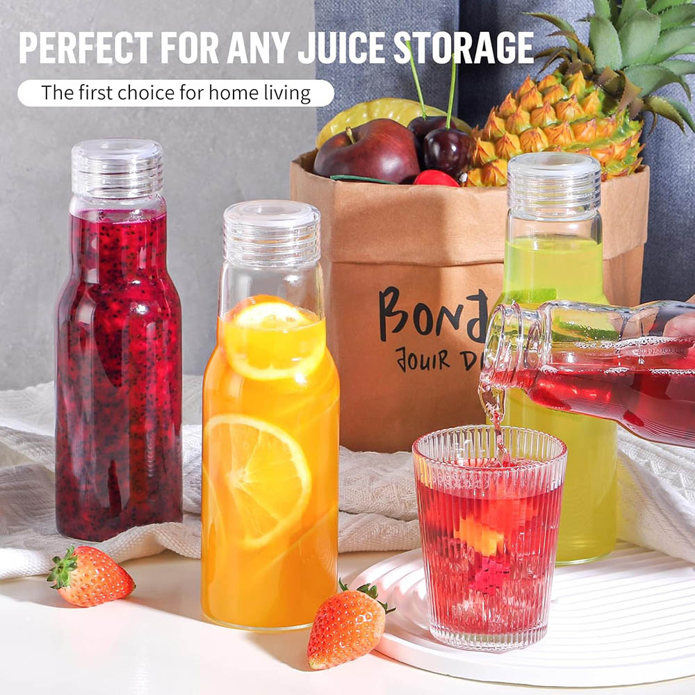 17オンスのガラス瓶（蓋付き）、ジュース、スムージー、水、牛 - Food Storage 30 Years のレビューと価格