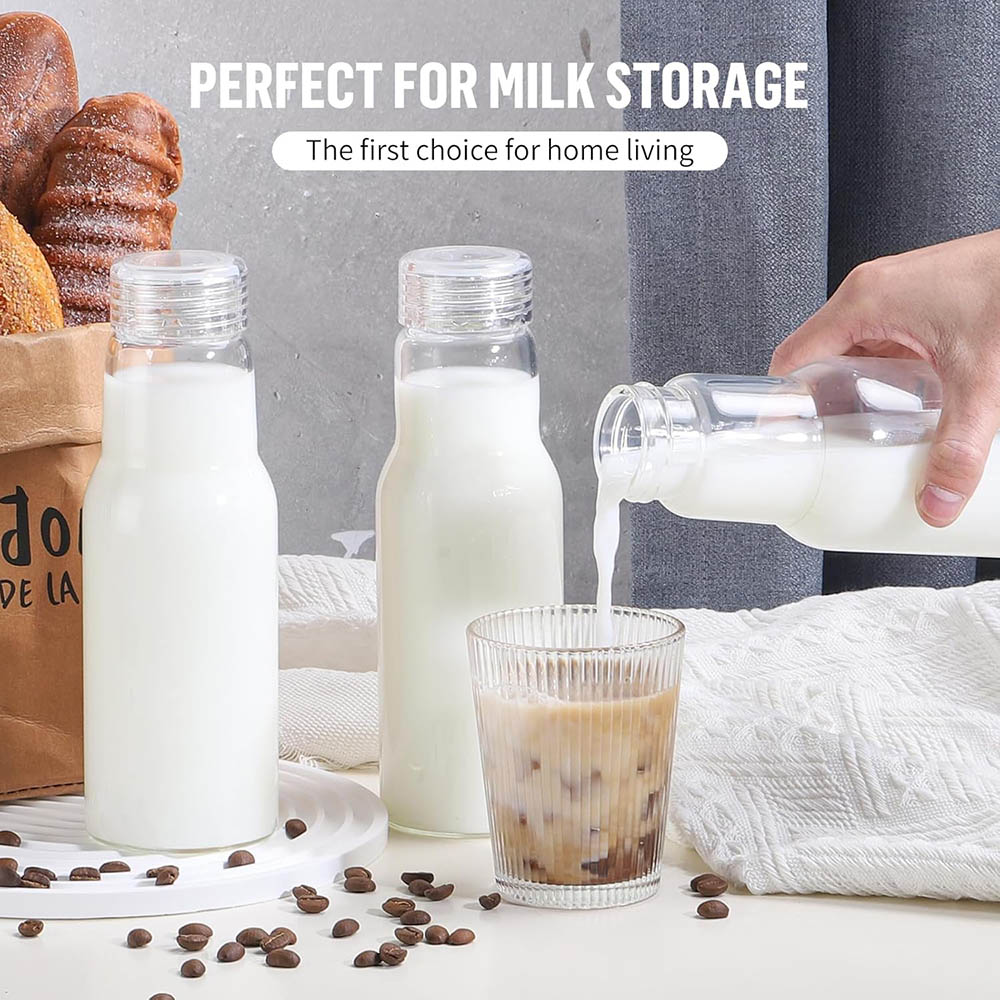 17オンスのガラス瓶（蓋付き）、ジュース、スムージー、水、牛 - Food Storage 30 Years のレビューと価格