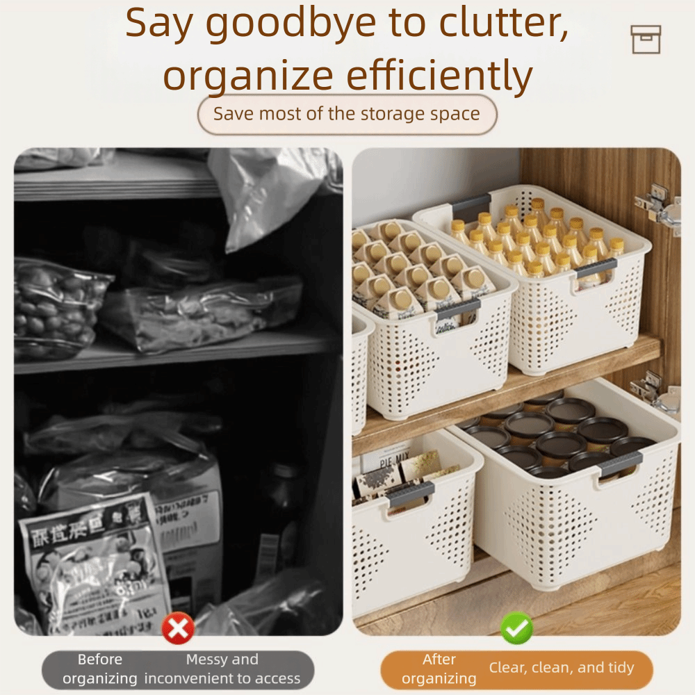 耐久性のあるプラスチック製の収納バスケット 中空デザイン 積 - Food Storage Without Plastic のレビューと価格