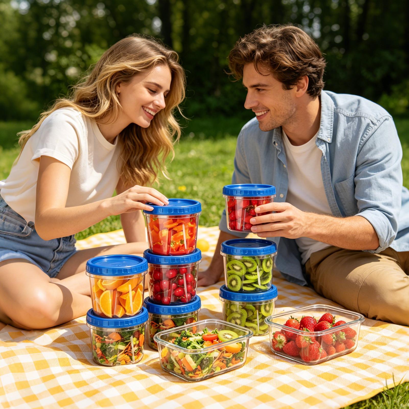 冷凍庫用食品保存容器 6個入り 16オンス 漏れ防止 積み重 - Food Storage Refrigerator のレビューと価格