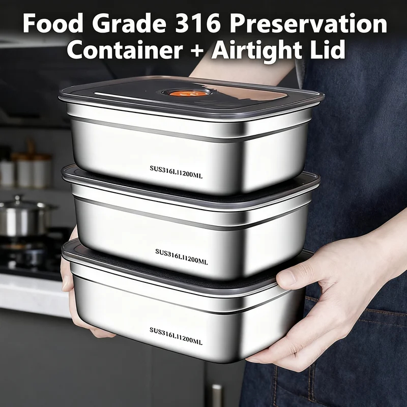 大容量ステンレス製漏れ防止密閉弁当箱、電子レンジ対応、キャン - Food Storage Oven Safe のレビューと価格