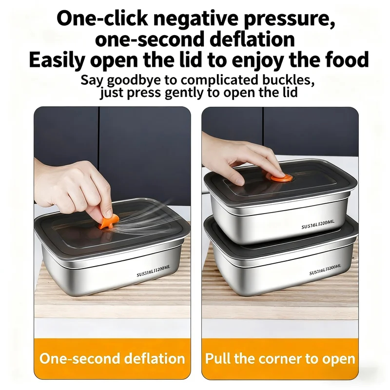 大容量ステンレス製漏れ防止密閉弁当箱、電子レンジ対応、キャン - Food Storage Oven Safe のレビューと価格
