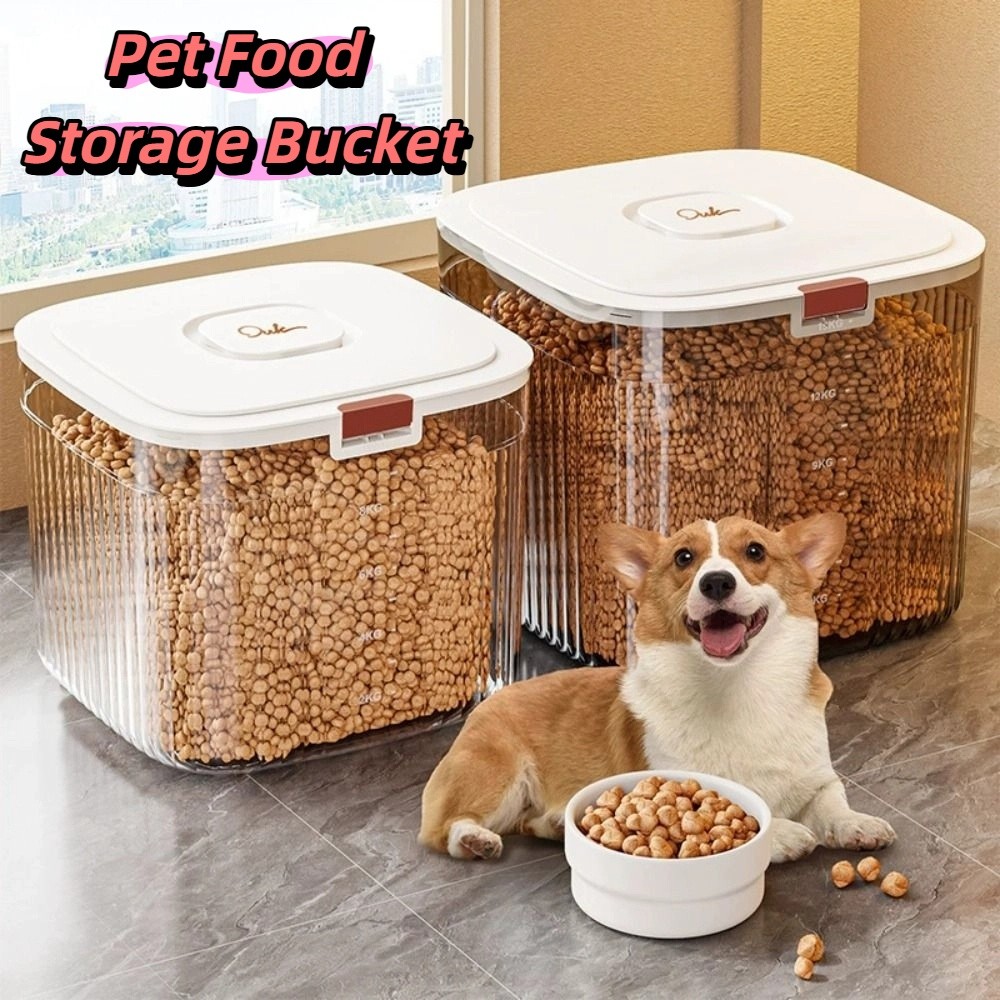 フリップカバー付きドッグフード収納容器 透明 大容量 猫用ド - Food Storage Large Plastic Containers のレビューと価格