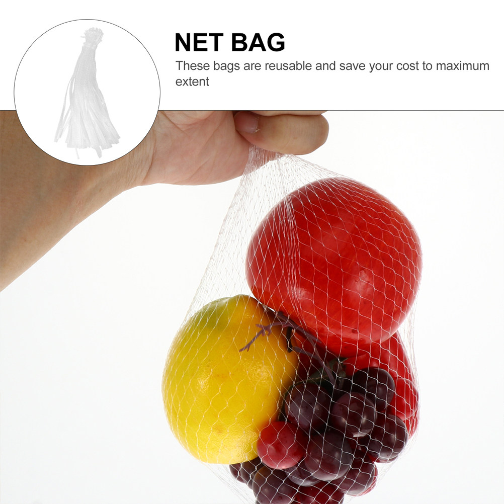 50 個の頑丈なメッシュ製品バッグ、再利用可能、洗える、折り - Produce Bag Reusable Mesh のレビューと価格