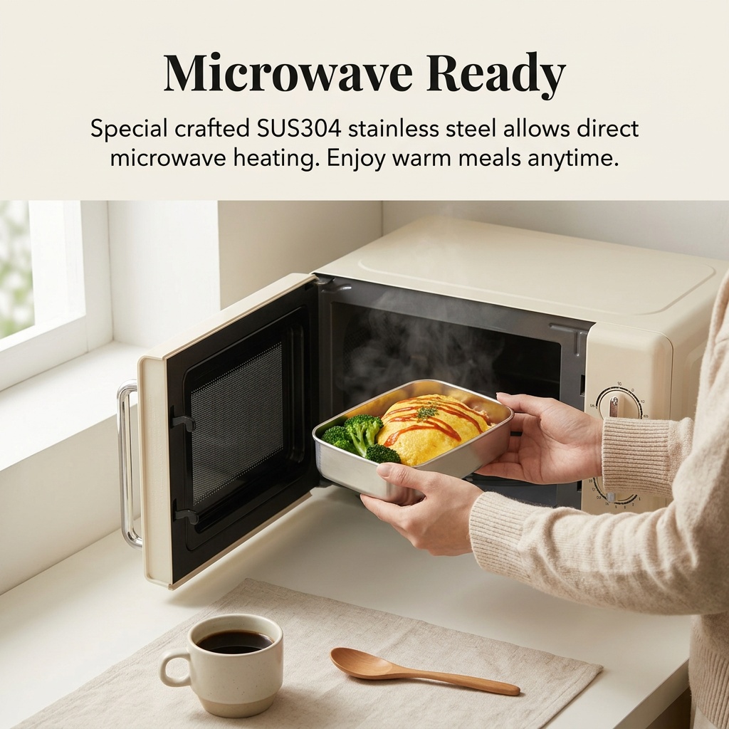 ステンレス製弁当箱、金属製ランチボックス、電子レンジ対応食品 - Food Storage 30 Years のレビューと価格
