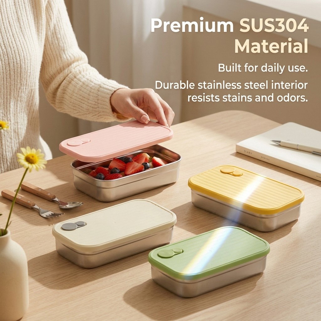 ステンレス製弁当箱、金属製ランチボックス、電子レンジ対応食品 - Food Storage 30 Years のレビューと価格