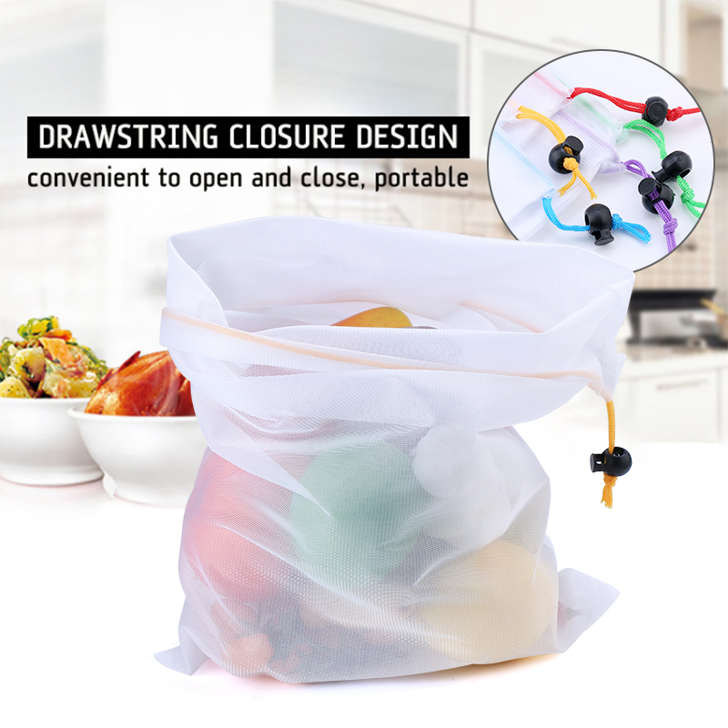 3/9/15 個再利用可能な野菜果物メッシュ農産物バッグカラ - Produce Bag Reusable Mesh のレビューと価格