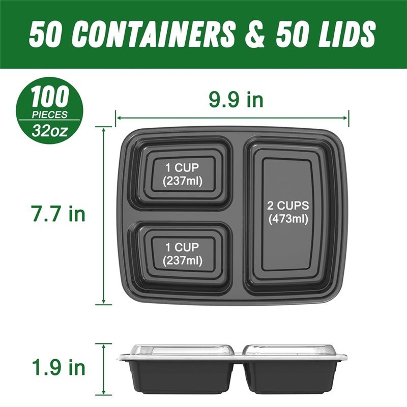 AT05-再利用可能 32オンス 50個パック ミールプレッ - Food Storage Without Plastic のレビューと価格