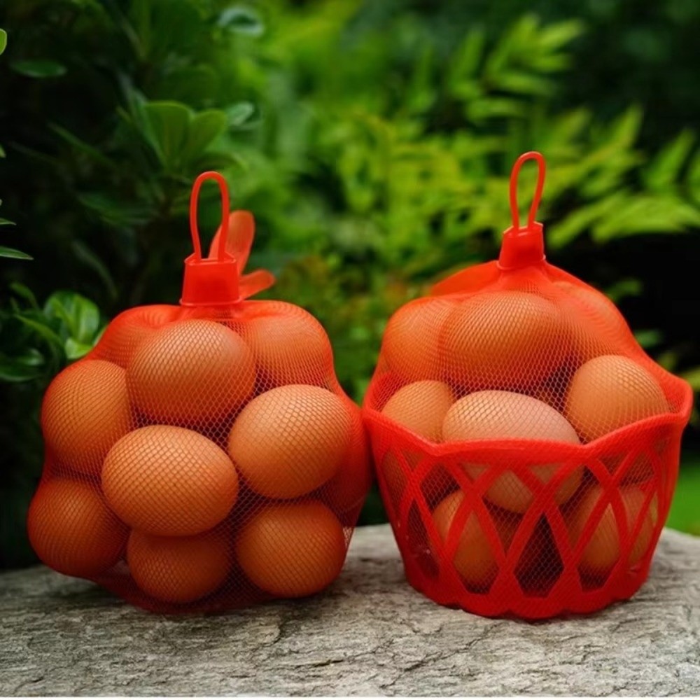 100個入りパック エッグネットバッグ バックル付き ドロー - Produce Bag Reusable Mesh のレビューと価格