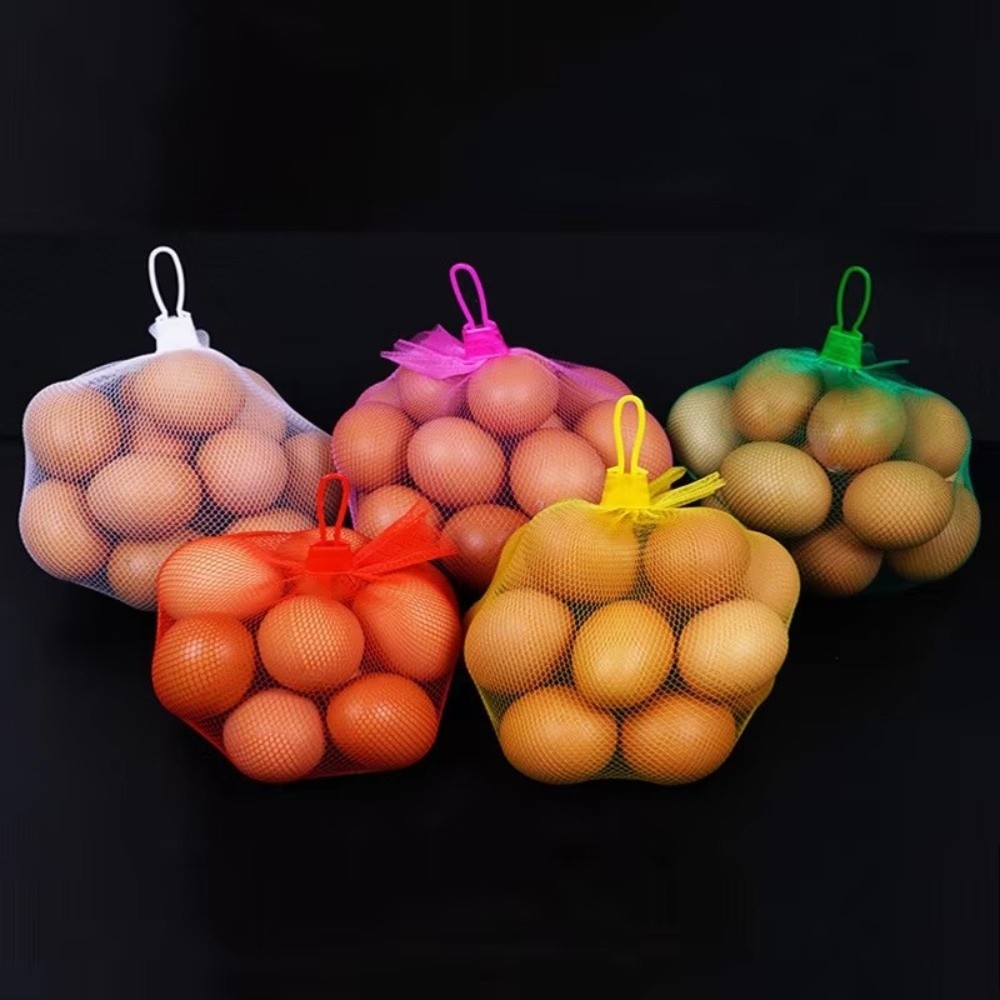 100個入りパック エッグネットバッグ バックル付き ドロー - Produce Bag Reusable Mesh のレビューと価格