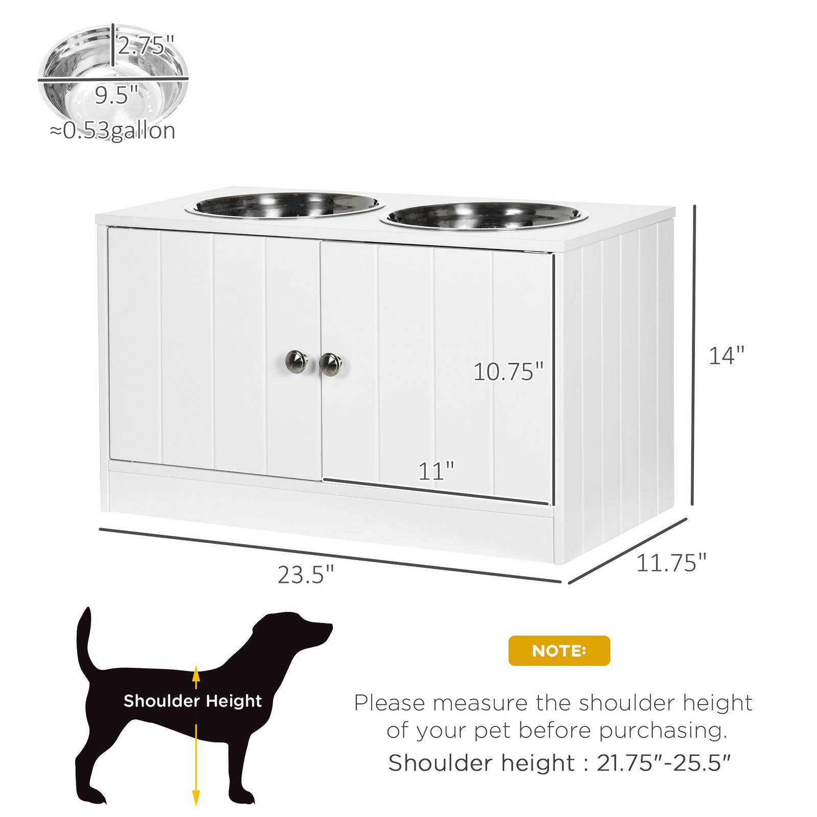 磁気ドア付きドッグフード収納キャビネット＆犬用給餌ステーショ - Food Storage In Cabinets のレビューと価格