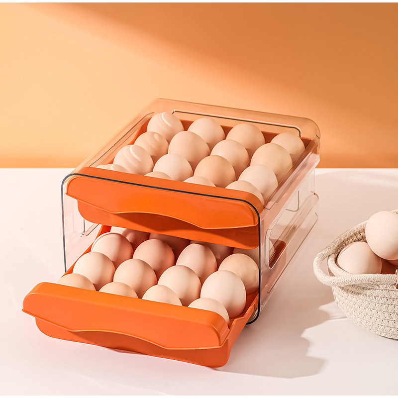 二層式卵収納ボックス（引き出し付き）、大容量オーガナイザーホ - Food Storage Large Plastic Containers のレビューと価格