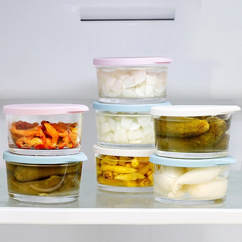 ● 電子レンジ対応丸型食品保存容器高硼珪酸ガラスピクルス密封 - Food Storage Refrigerator のレビューと価格