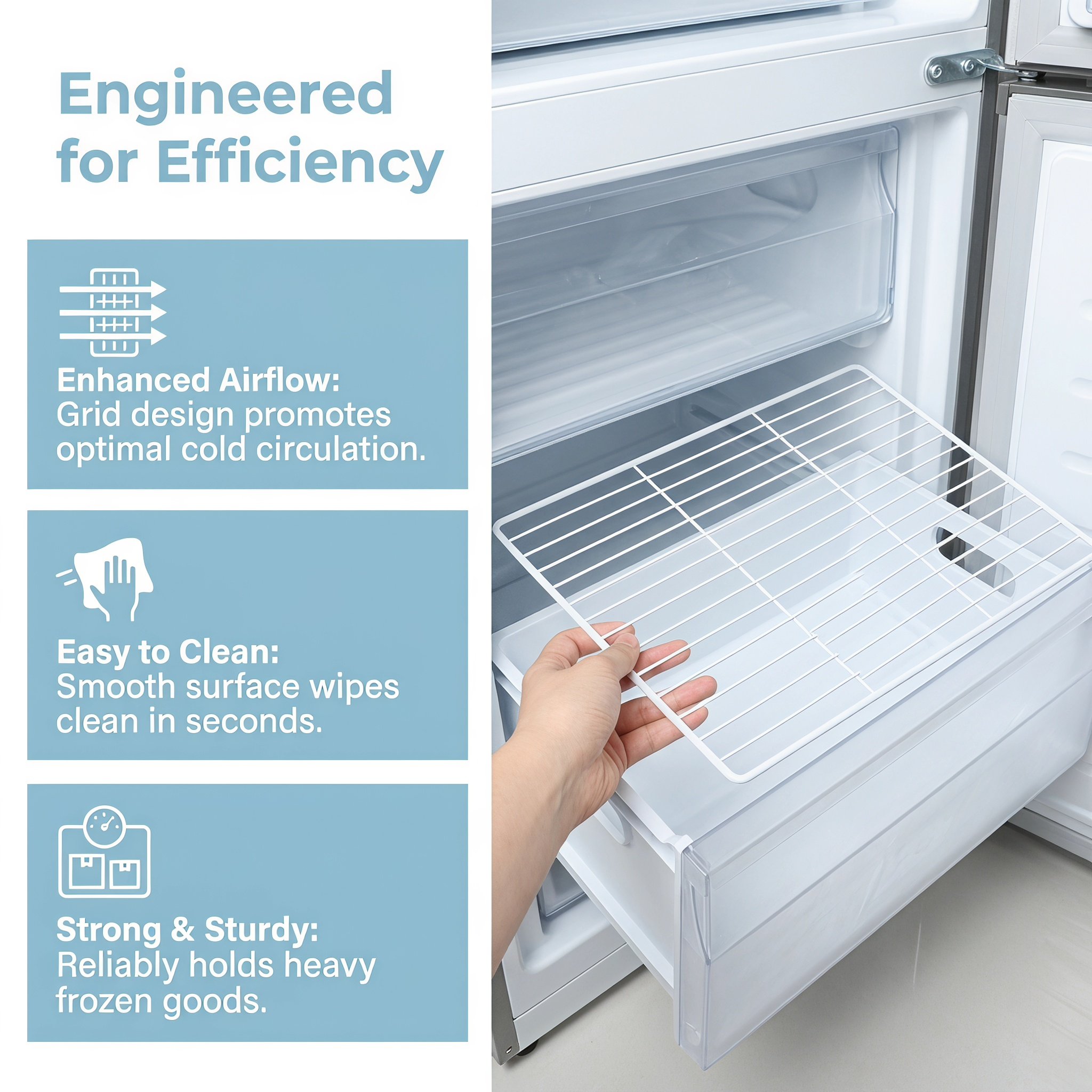 チェストフリーザー用金属製ワイヤーシェルフディバイダー 11 - Food Storage Refrigerator のレビューと価格