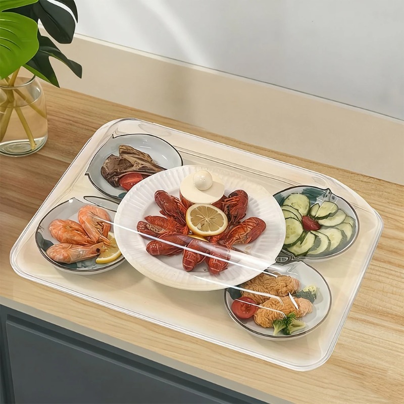 WORTHBUY 再利用可能なプラスチック製食品カバー クリ - Food Storage With Lids のレビューと価格