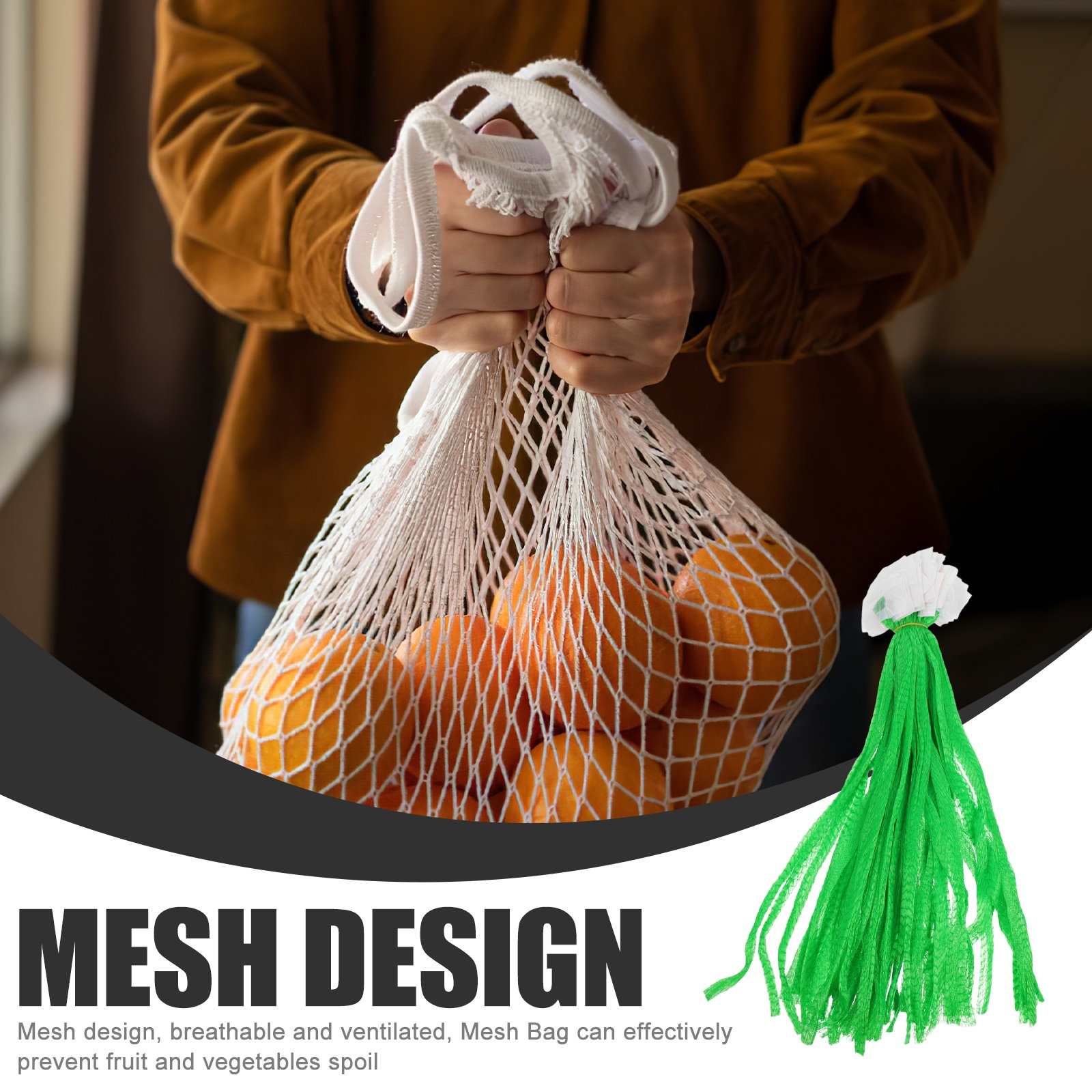 100個入り 再利用可能なメッシュ製野菜バッグ 洗濯可能 耐 - Produce Bag Reusable Mesh のレビューと価格