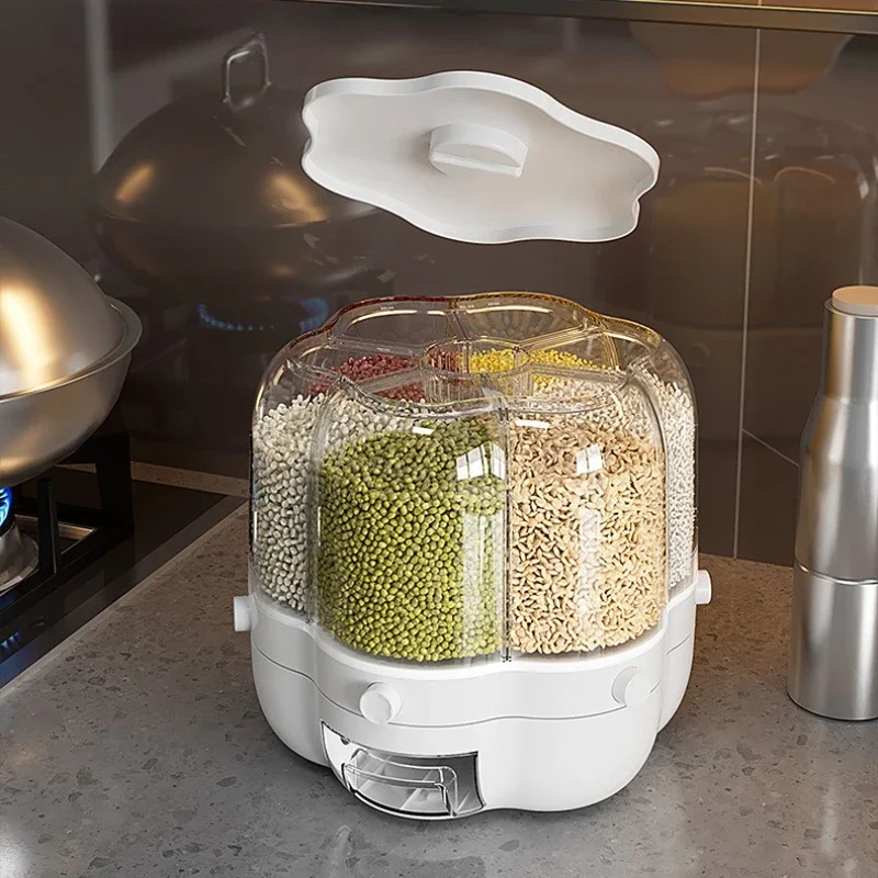 キッチン保存容器 大型食品保存容器 360 °   回転米樽 - Food Storage Large Plastic Containers のレビューと価格