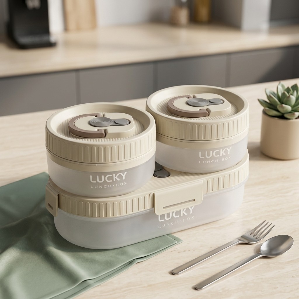 持ち運び可能な弁当箱セット、漏れ防止3ピース電子レンジ対応食 - Food Storage 30 Years のレビューと価格