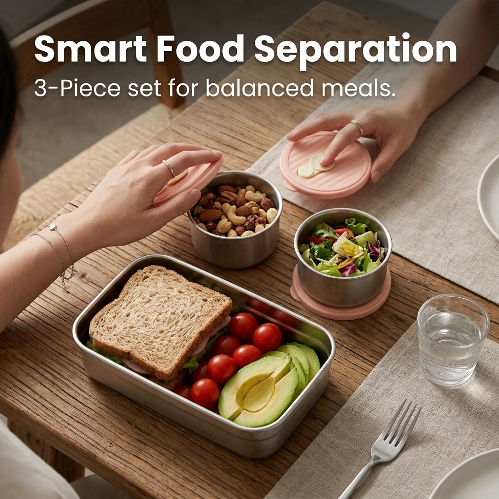 弁当箱セット 電子レンジ対応 304ステンレス製 食品保存容 - Food Storage 30 Years のレビューと価格