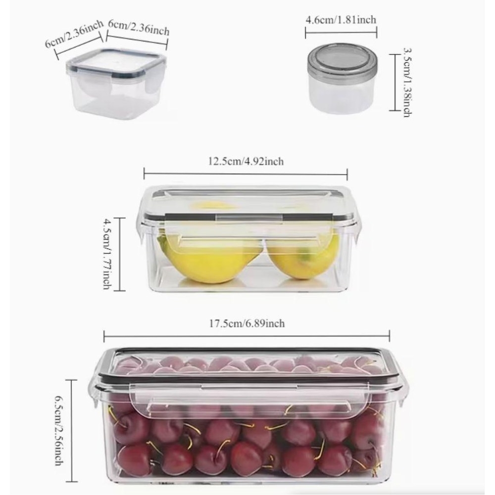 4個セット 透明食品保存容器 スナップ蓋付き、果物、野菜、パ - Food Storage Order のレビューと価格