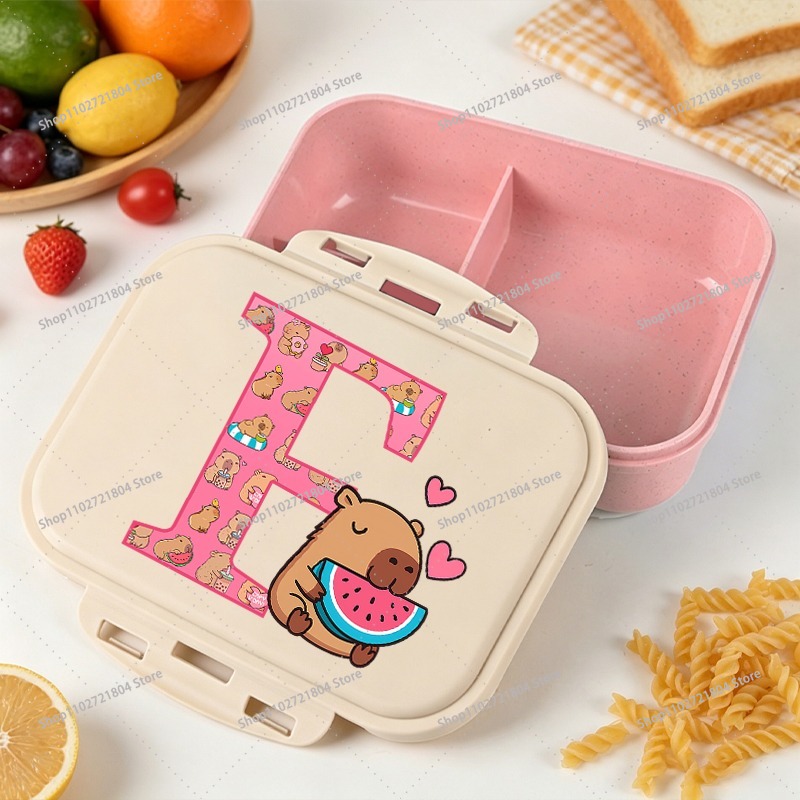カピバラ大容量弁当箱 男の子 女の子向け アニメ漫画プリント - Food Storage Large Plastic Containers のレビューと価格