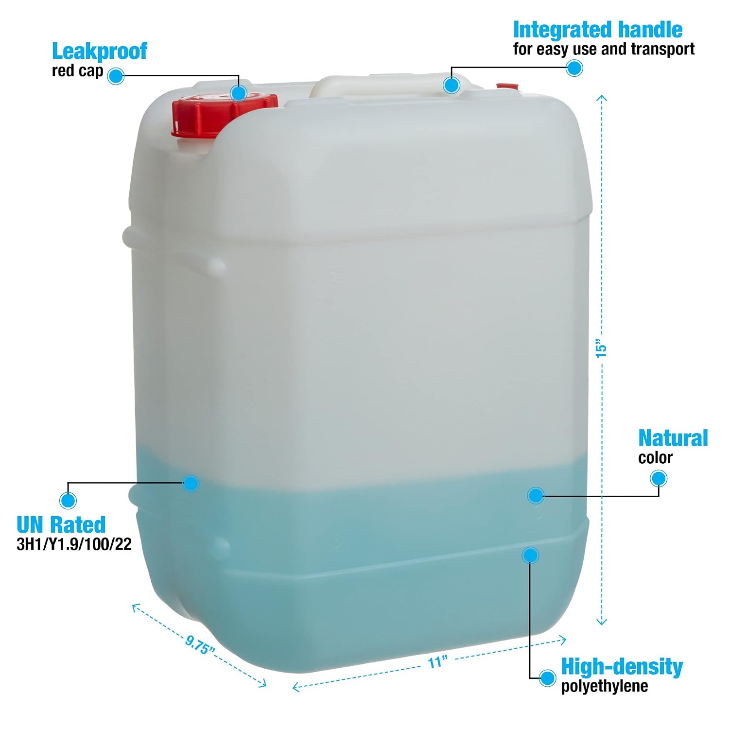 5ガロン積み重ね可能なプラスチックカーボーイコンテナ、漏れ防 - Food Storage And Container のレビューと価格