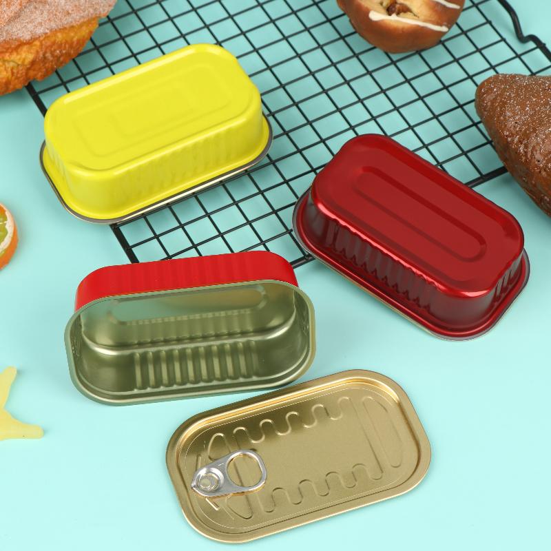 2個入り長方形ミニ密閉金属製収納ボックス、プルリング付き蓋、 - Food Storage With Lids のレビューと価格
