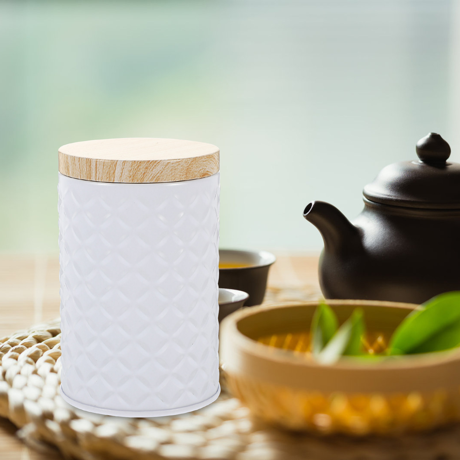 食品グレードのブリキ製保存容器2個セット、漏れ防止蓋付き、ス - Food Storage Canister のレビューと価格