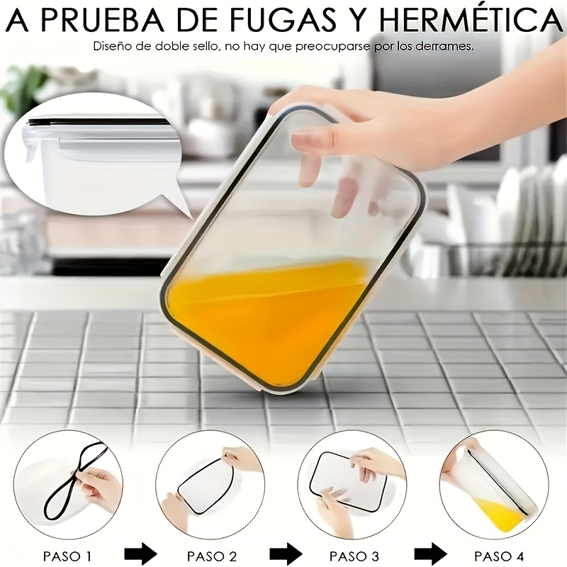 8個セットには、4つの容器と4つの蓋が含まれています。気密食 - Food Storage Oven Safe のレビューと価格