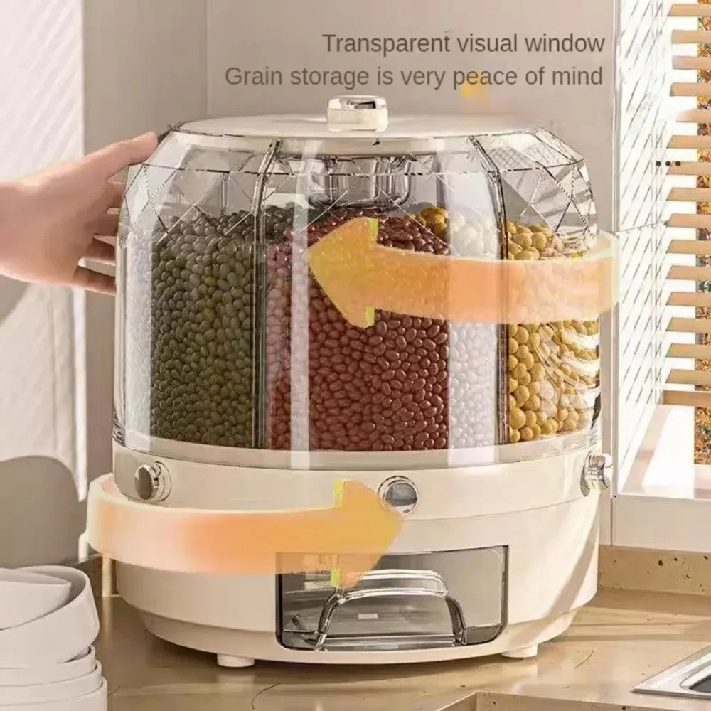 食品グレード回転式穀物ディスペンサー大容量米収納容器引き出し - Food Storage Large Plastic Containers のレビューと価格