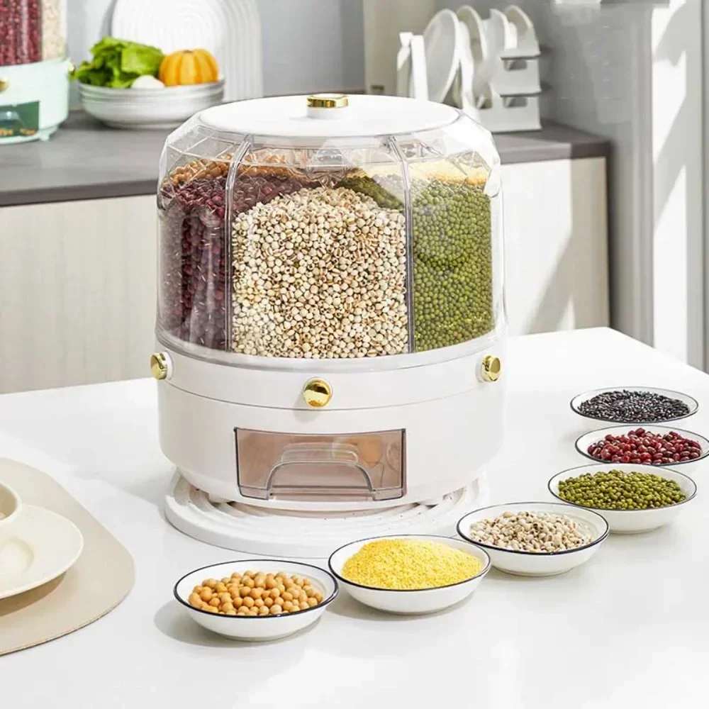 食品グレード回転式穀物ディスペンサー大容量米収納容器引き出し - Food Storage Large Plastic Containers のレビューと価格